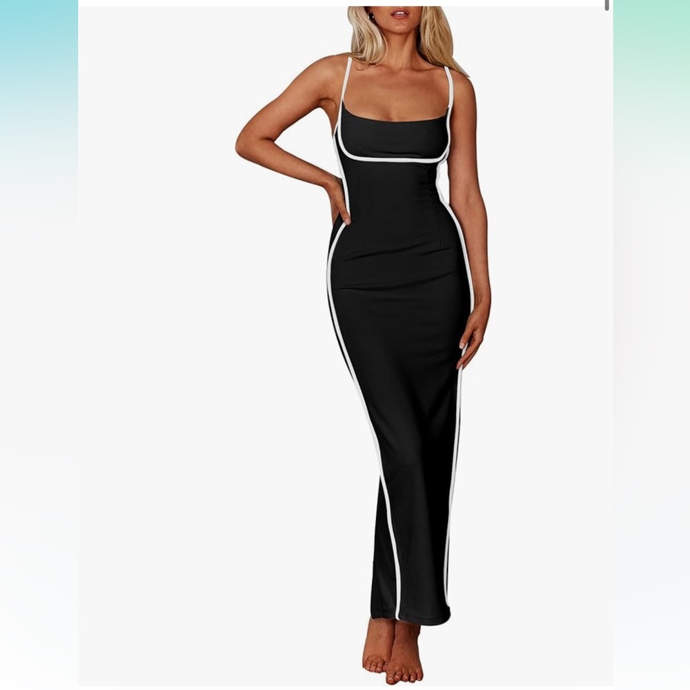 Black bodycon maxi dress